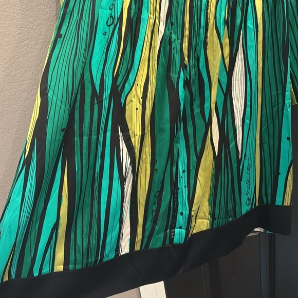 bebe Green and Yellow Striped blouse - Picture 3 of 5